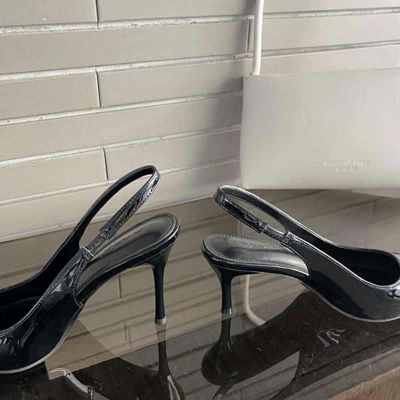2023 New High Heel Metal Toe Pointed Toe Front Strap Back Open Sandals - Image 4
