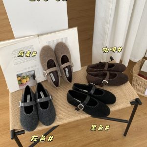 French Style Mary Jane Cotton Shoes for Women 2025 New Two-Way Wear Plush Lined Flat Shoes