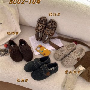 2025 New Forest Thick Sole Loafers Women 3cm Height Increasing Round Toe Plush Warm Autumn Winter Cotton Shoes