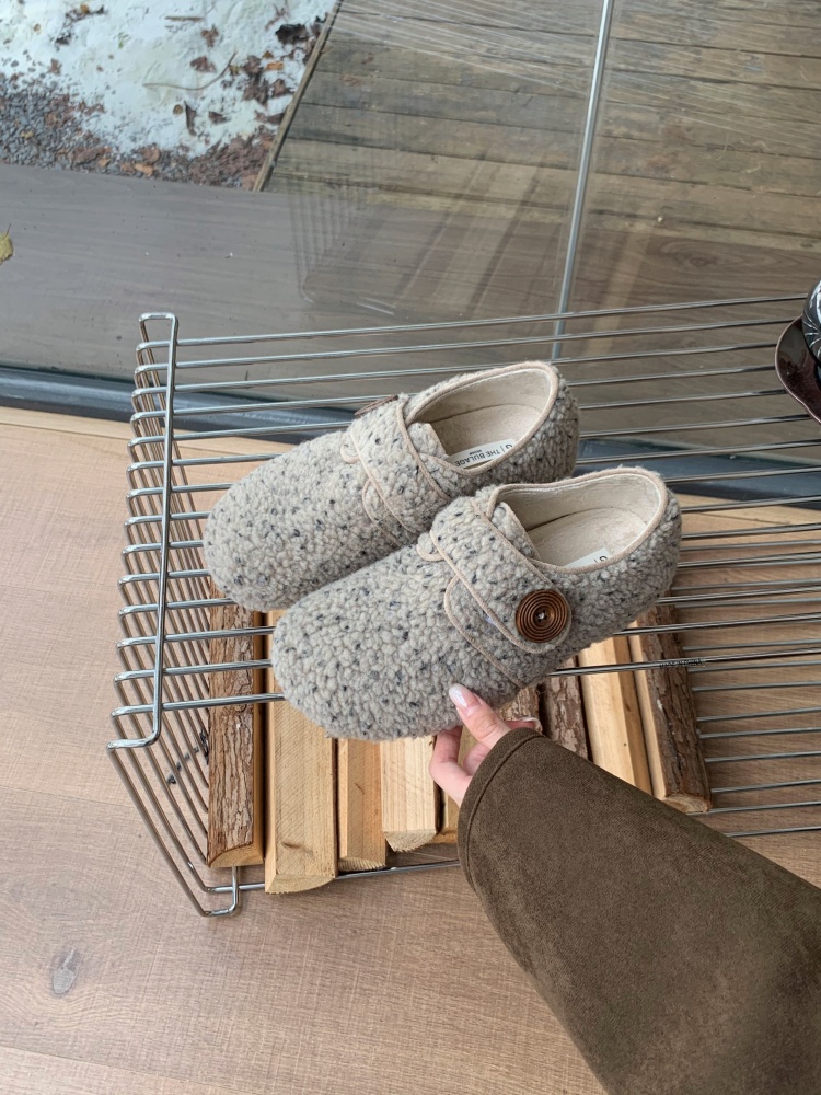 2025 New Forest Thick Sole Loafers Women 3cm Height Increasing Round Toe Plush Warm Autumn Winter Cotton Shoes - Image 3