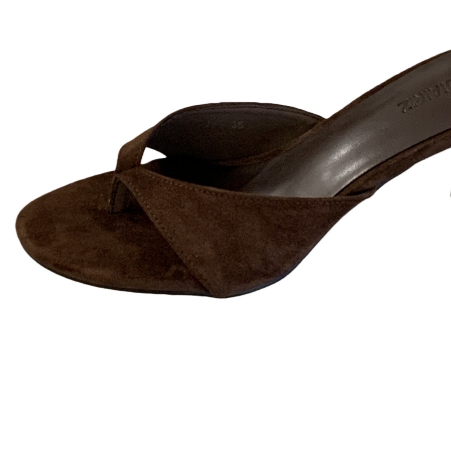 Women's Thong Sandals Summer 2026 French Style High Heel Slippers White Black Dark Brown - Image 5