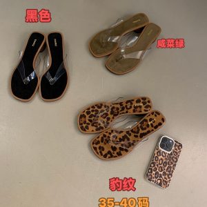 DIAIRIZ Women's Transparent Chunky Heel Flip Flops 2026 Summer Fashion Comfortable Non-slip Slippers