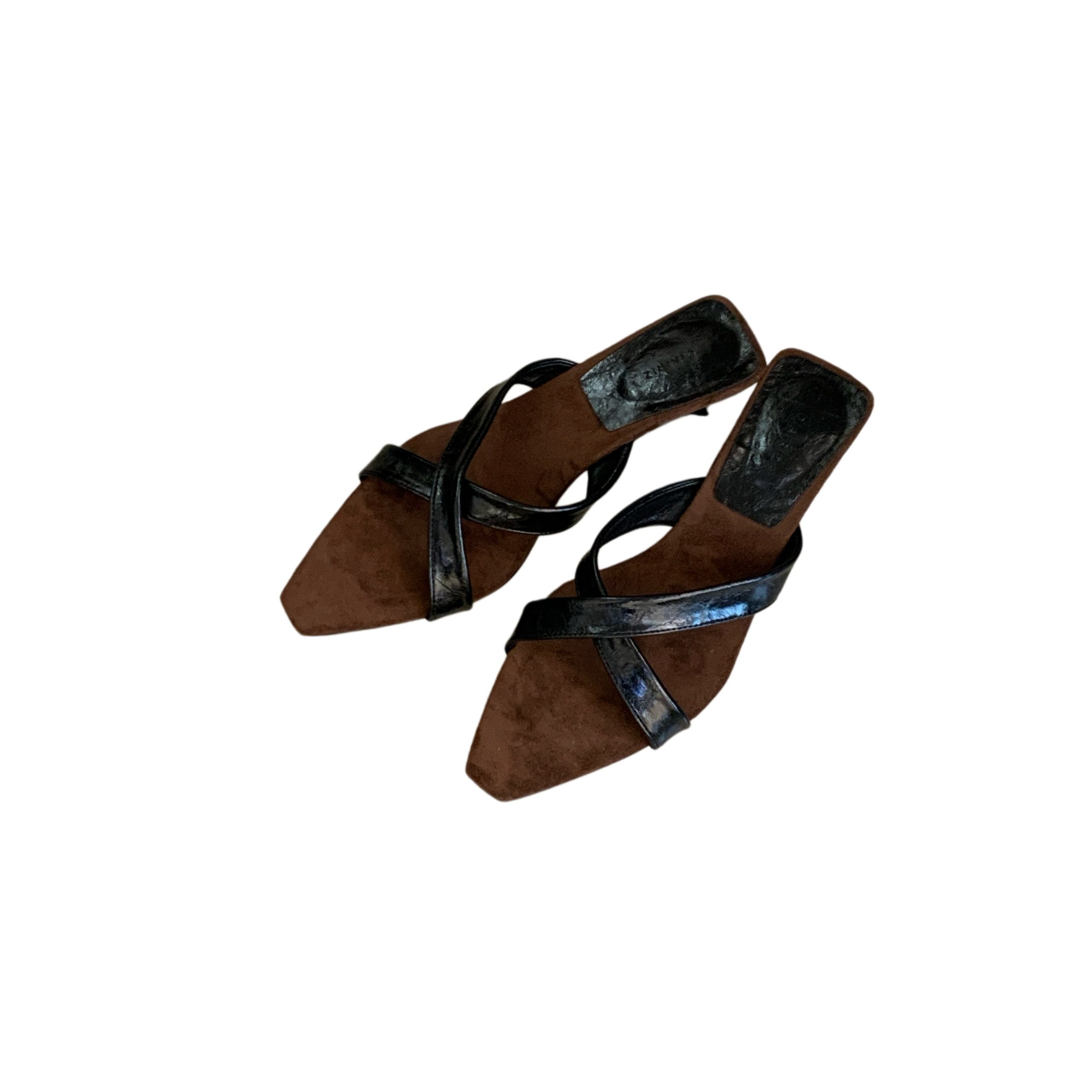 DIAIRIZ Women's Retro Leopard Print Cross Strap Wedge Sandals Summer 2026 Square Toe Open Toe Suede Low Heel Slippers - Image 5