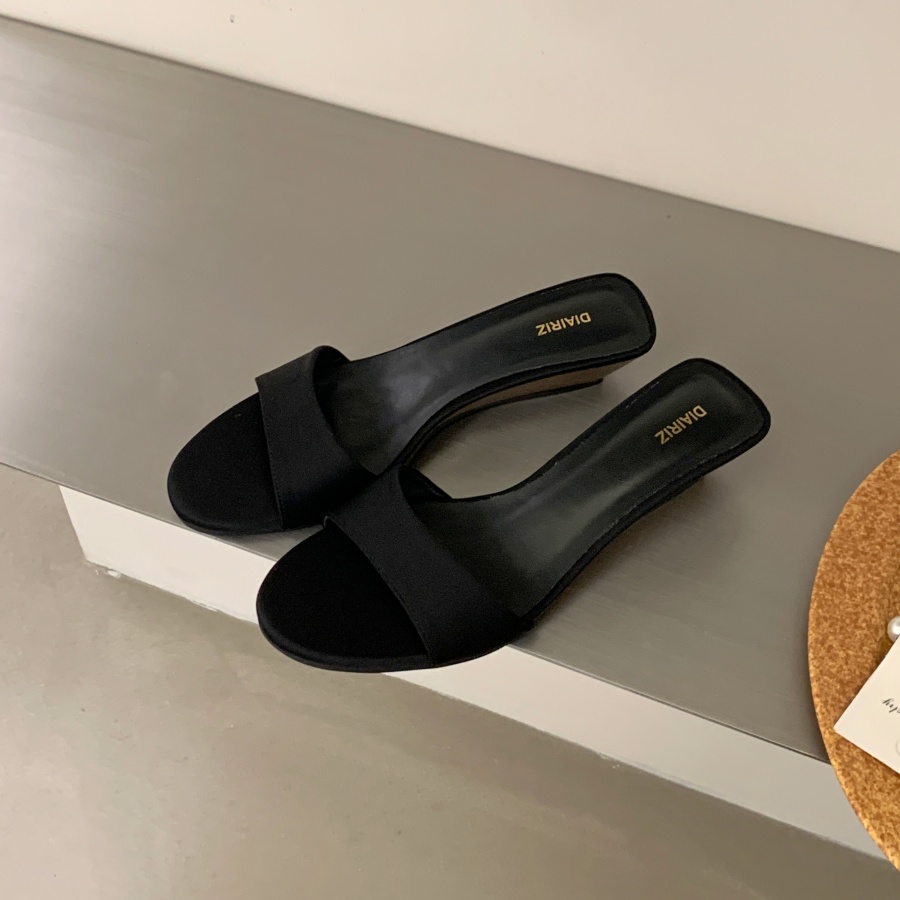 DIAIRIZ Women's Summer Slippers 2026 New Style Wedge Heel Sandals Simple Elegant Casual Shoes - Image 3